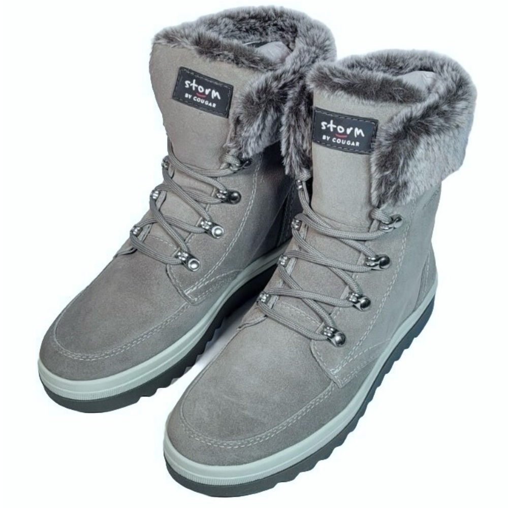 Cougar Waterproof Suede Lace-Up Ankle Boots Size: 8 EUR 38.5 SUPER COMFY!! NWT